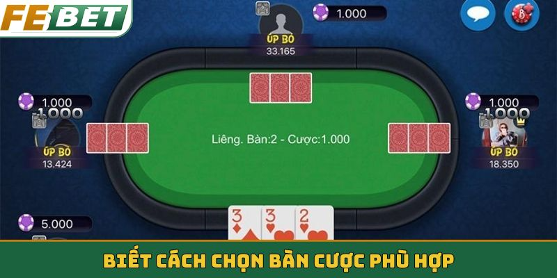 Biết cách chọn bàn cược phù hợp