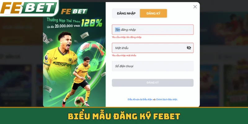 Biểu mẫu đăng ký FEBET