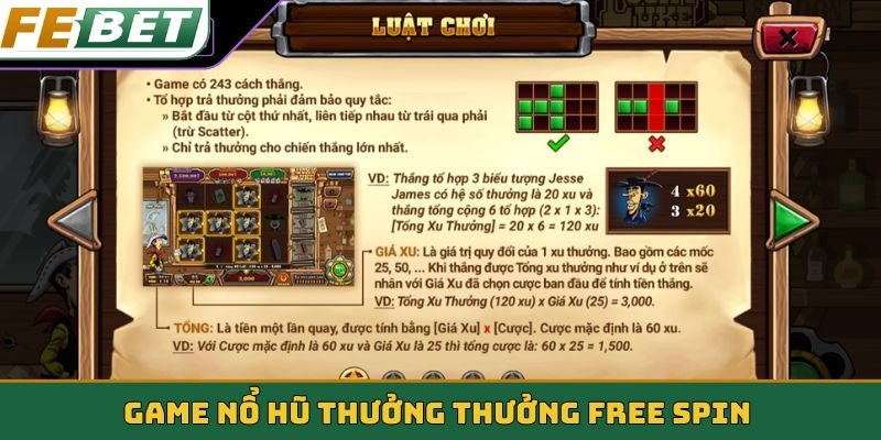 Game nổ hũ thưởng thưởng free spin