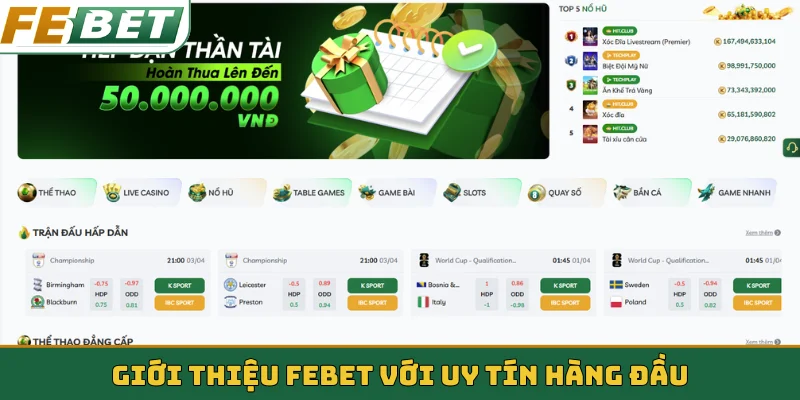Giới thiệu FEBET với uy tín hàng đầu