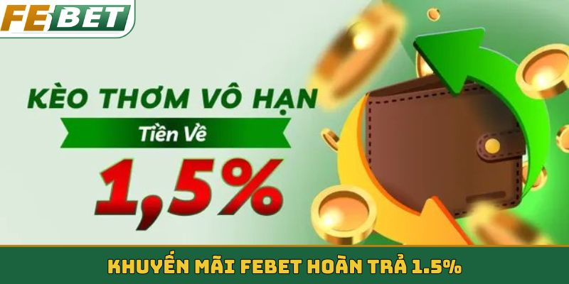 Khuyến mãi FEBET hoàn trả 1.5%