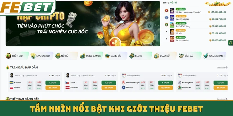 Tầm nhìn nổi bật khi giới thiệu Febet