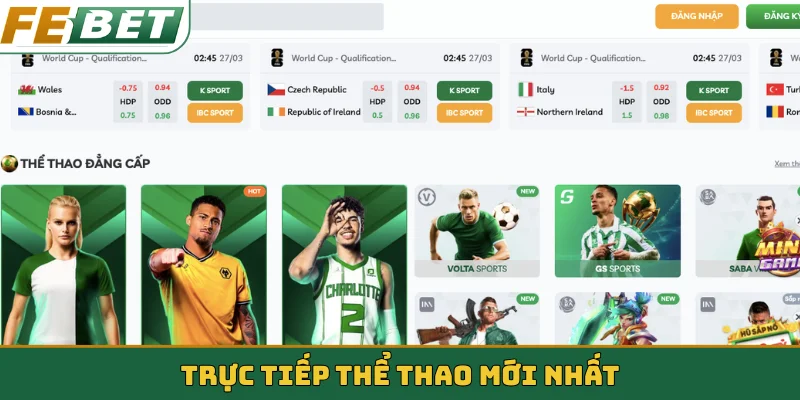 Trực tiếp thể thao mới nhất