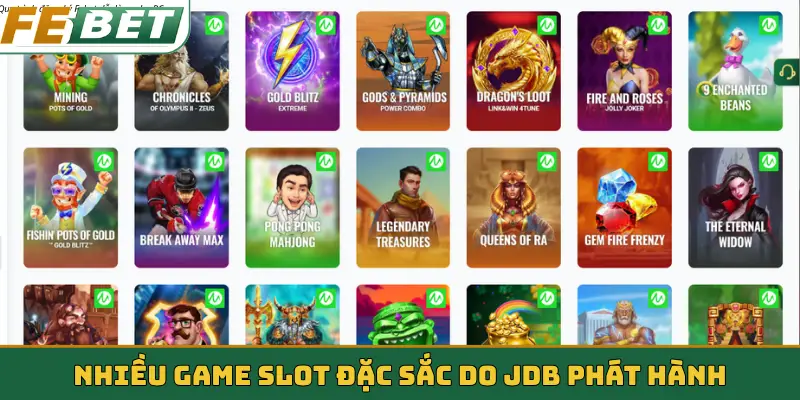 Nhiều game slot đặc sắc do JDB phát hành